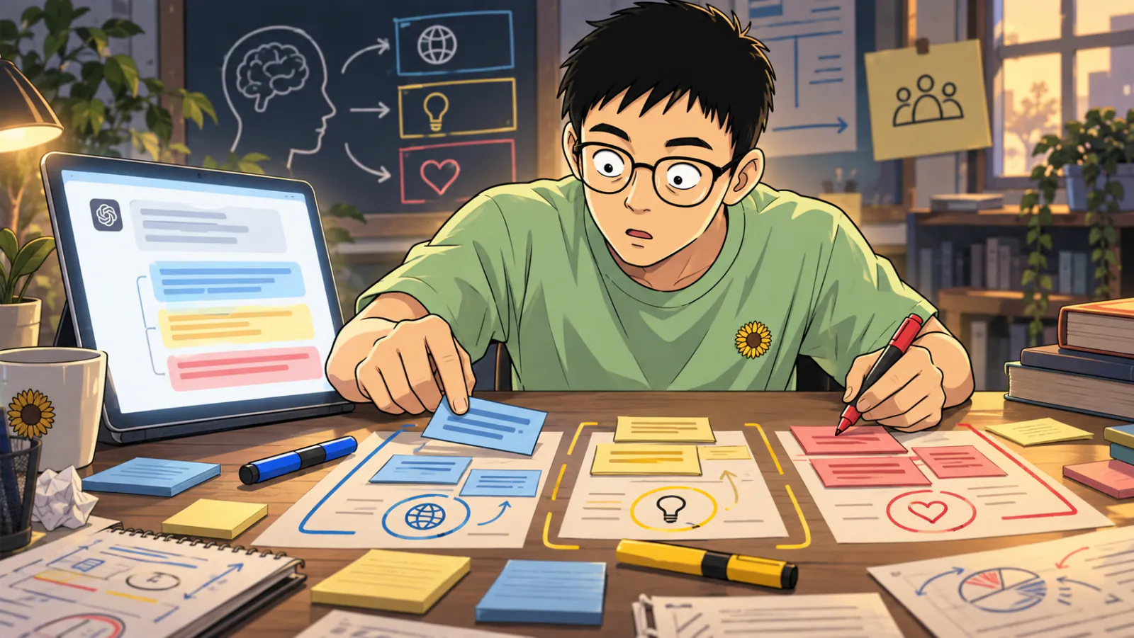 以三種顏色分析 AI 回答